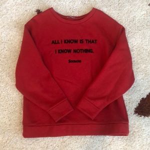 Zara Red Socrates Sweatshirt